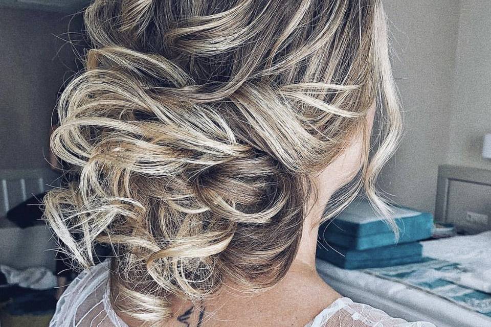 Curly updo