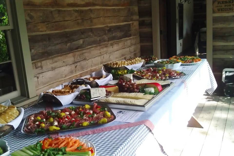 Buffet table