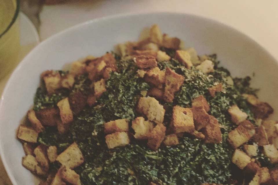 Kale Caesar Crunch Salad