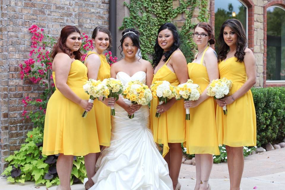 Yellow themed wedding