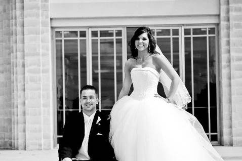 Black and white couple portrait