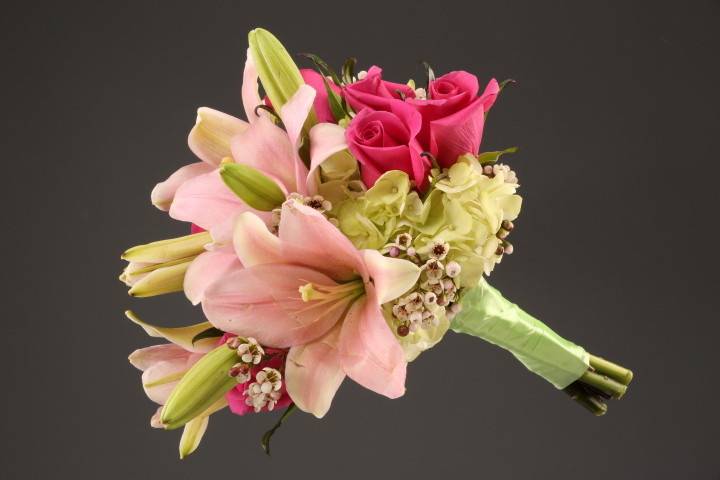 Pink Lillies with Roses