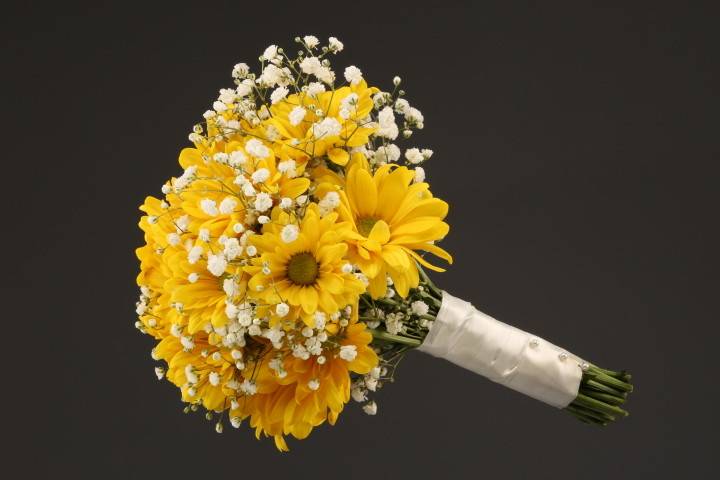 Yellow Daisi and Baby's Breath