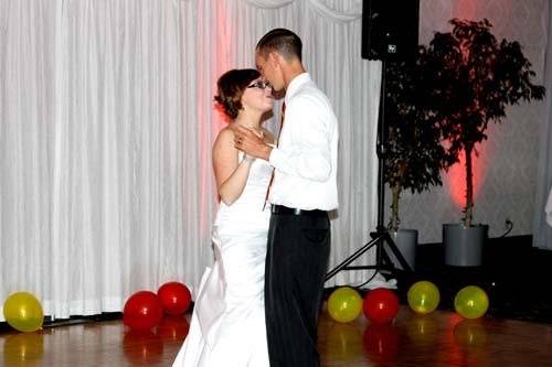 Wedding couple dancing