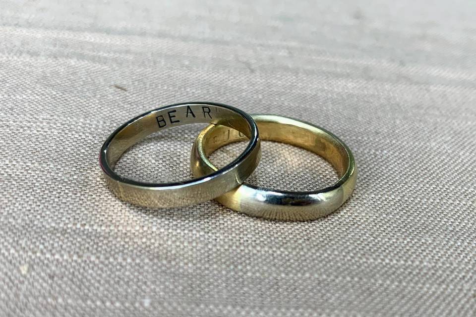 14k white and 14k yellow gold