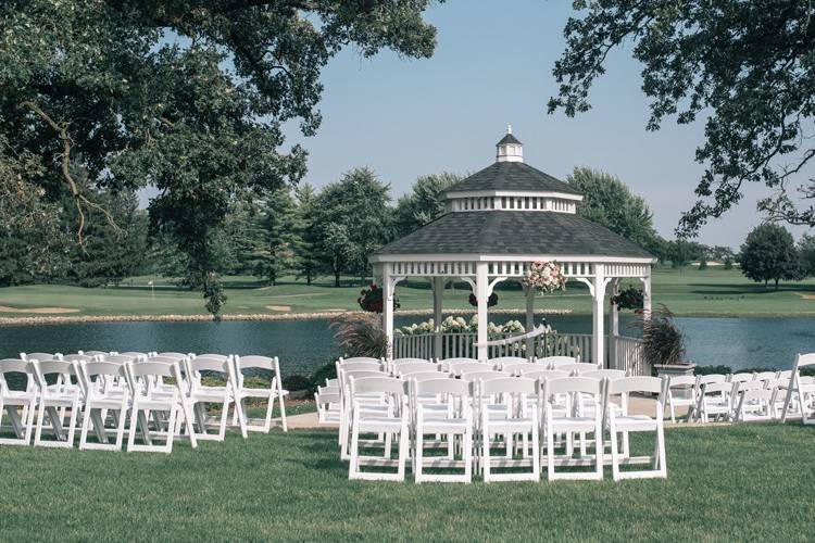 Outdoor wedding setup