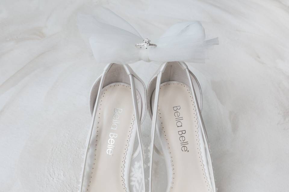 Wedding Shoes and Ring Detail