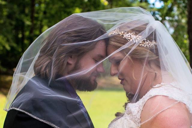 Newlyweds under the veil