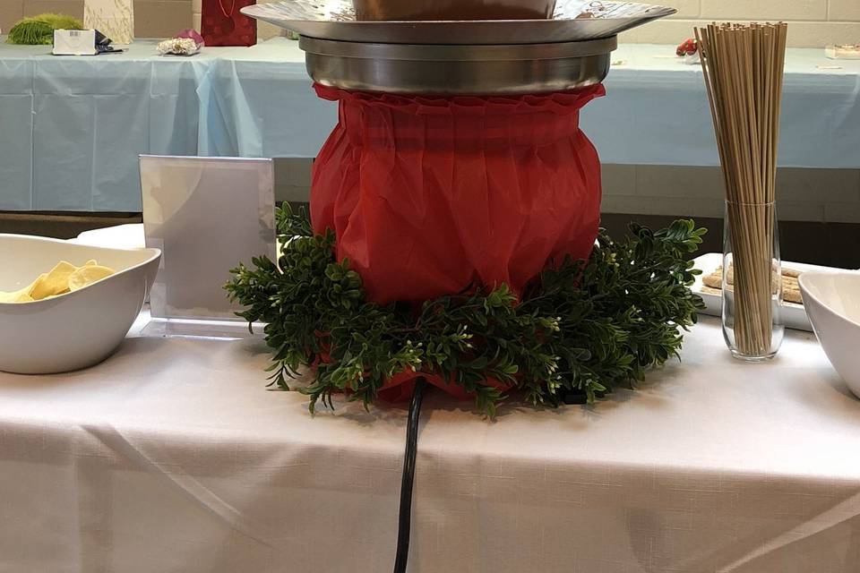 The chocolate fountain