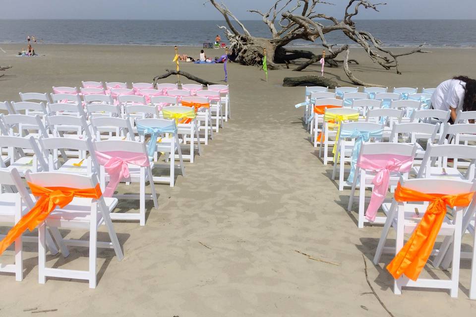 Beach Wedding Set Up