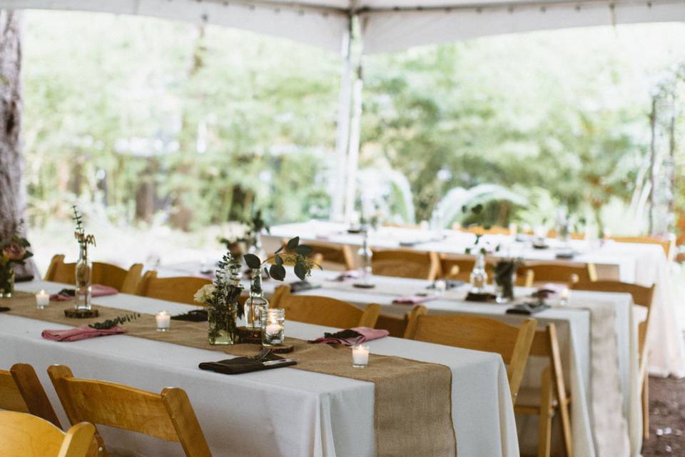 Table Setting with Tents