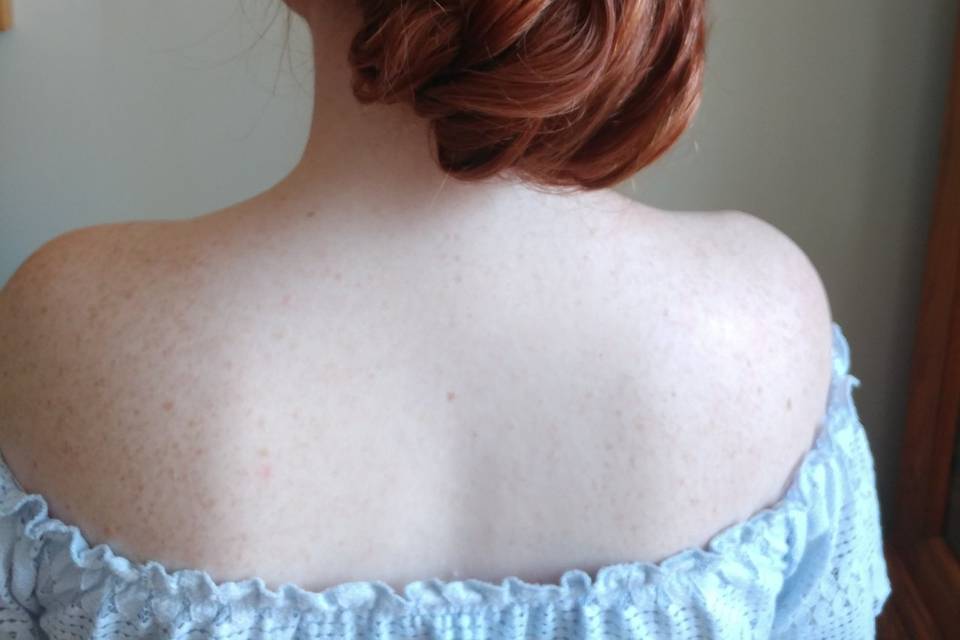 Elegant bridal updo