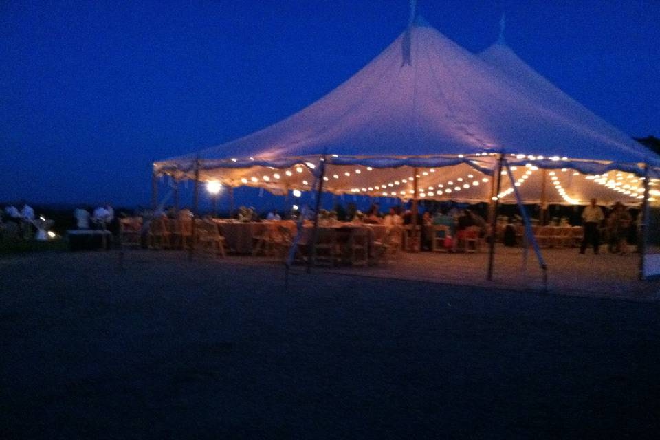 Tent venue reception area
