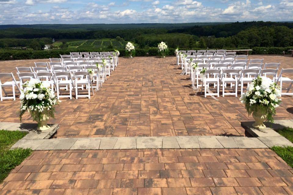 Wedding ceremony setup