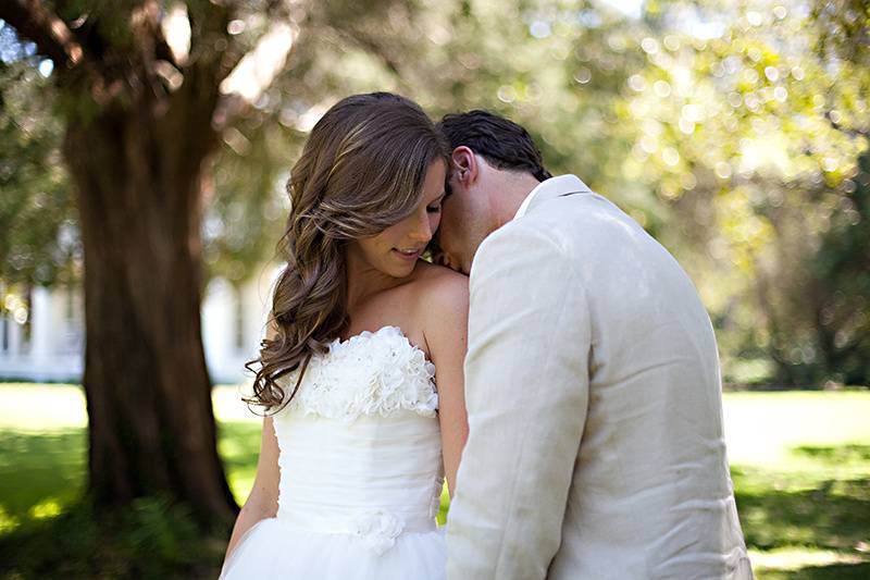 The bride and her bouquet