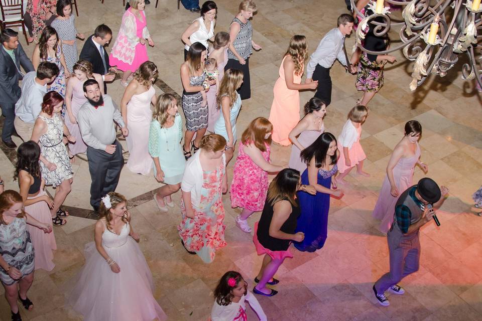 Guests dancing