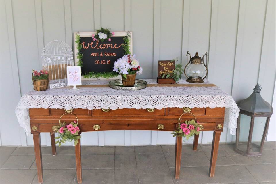 Lace top table