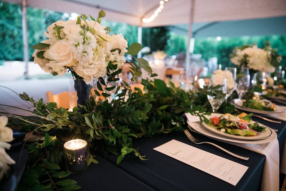 Beautiful tent reception