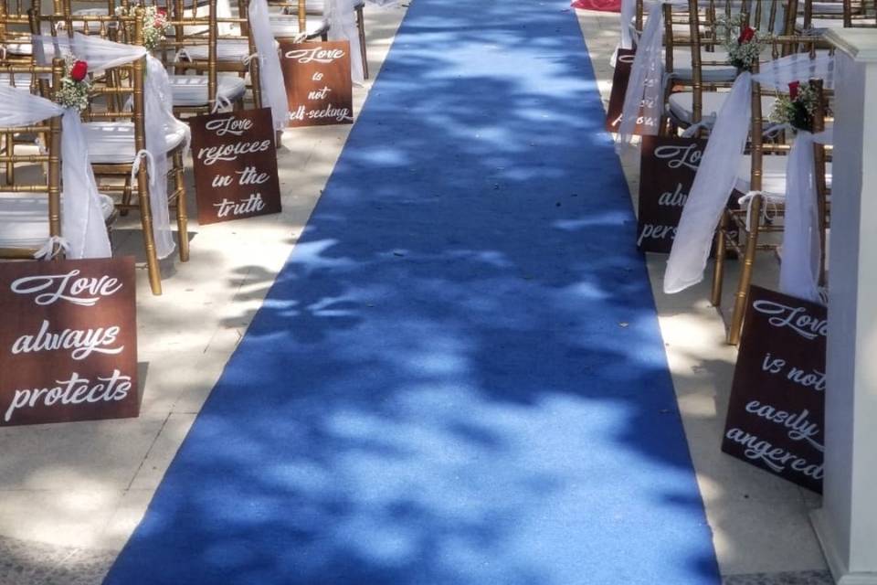 Ceremony setup