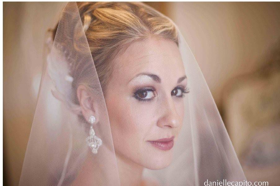 Stunning bride, Jocelyn Mabery. Makeup by All Dolled Up