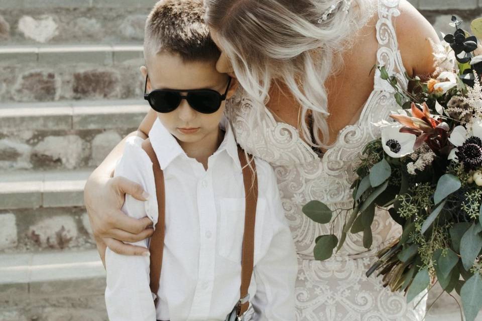 Bride & her son