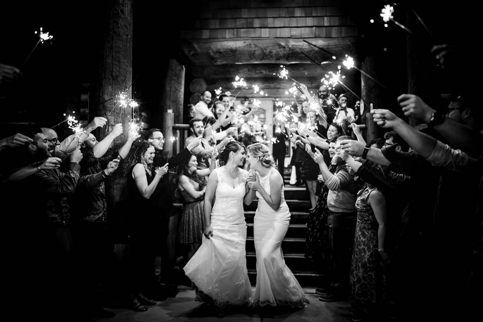 Emotional sparkler exit