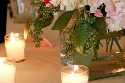 Flowers on the table setting