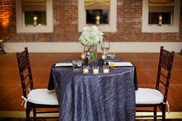 Table centerpiece with flowers