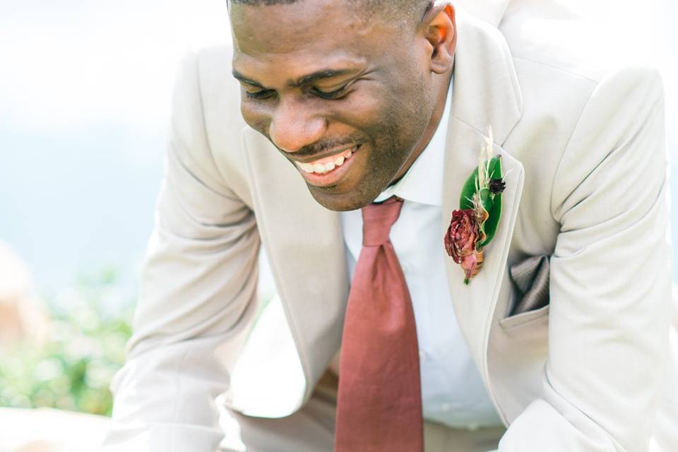 Happy groom