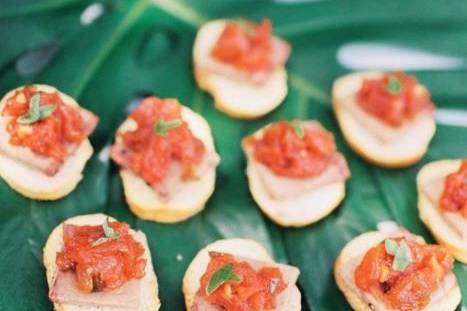 Brisket Bruschetta w/ Smoked Tomato Jam