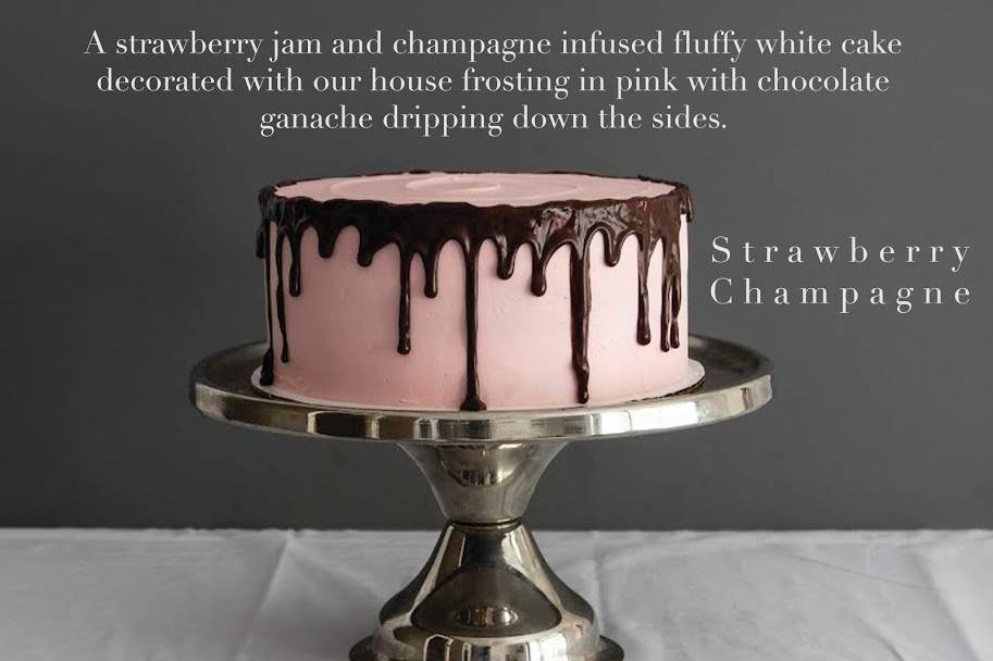 Strawberry Champagne Cake