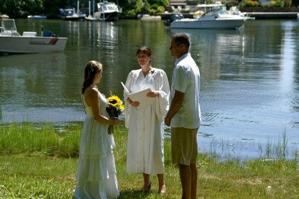 Nature and family filled ceremony.