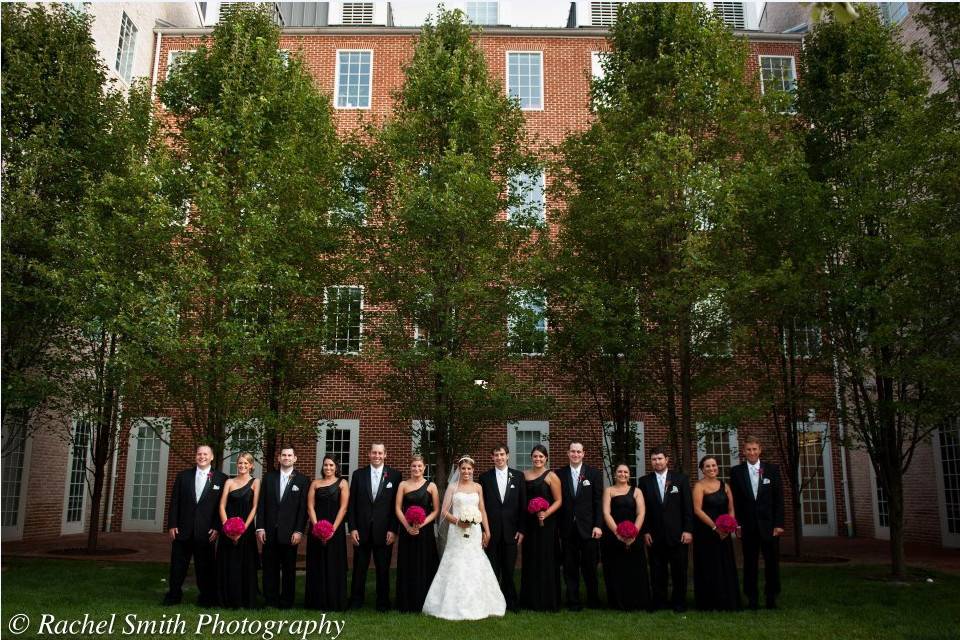 Newlyweds and their guests