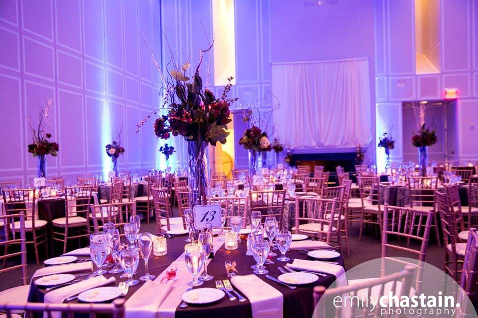 Reception hall setup