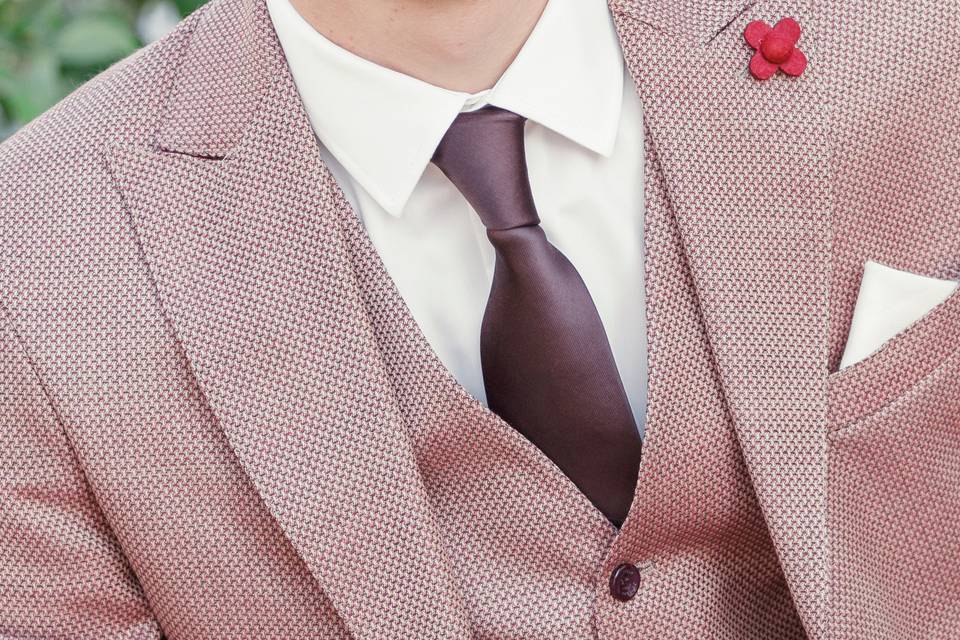 Deep brown silk necktie