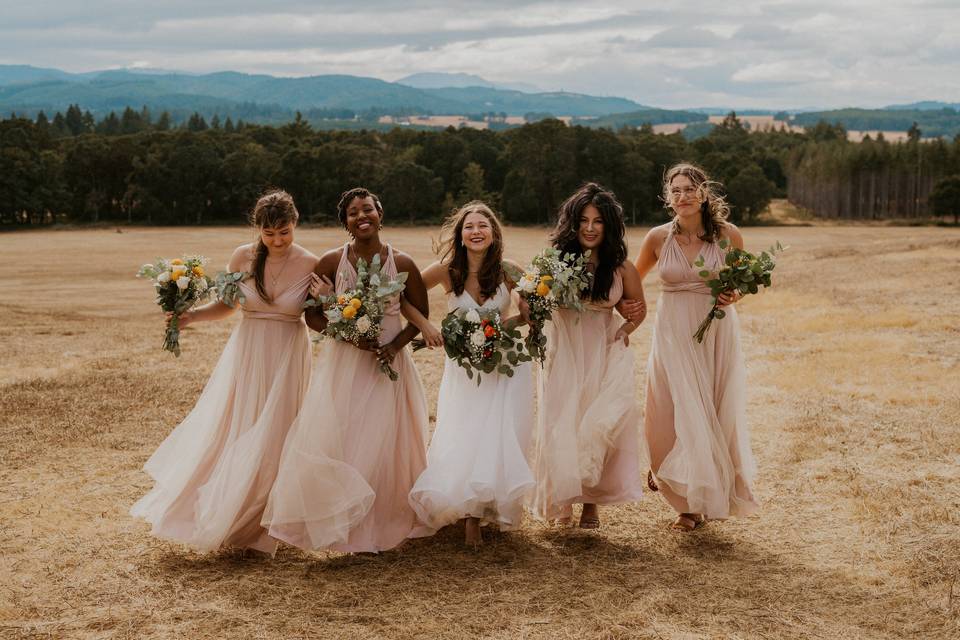 Those dresses!