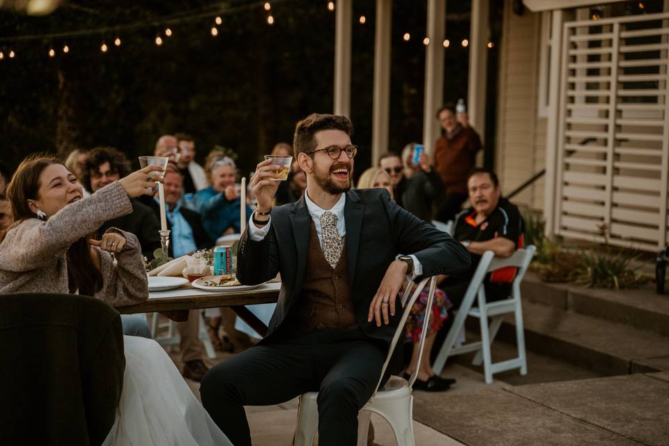 Toasts! Intimate Wedding