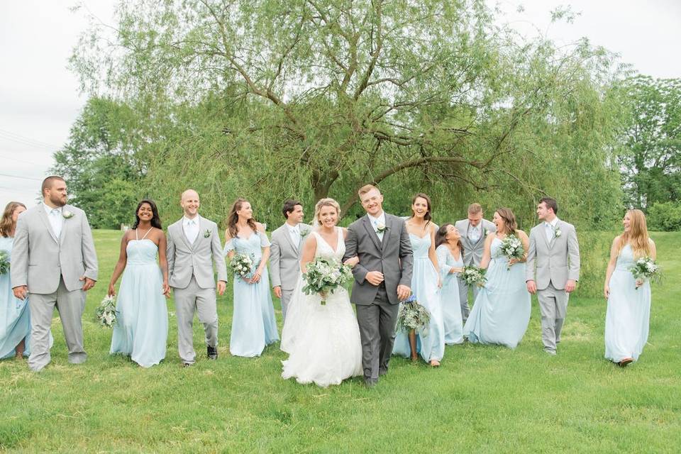 Bridal party/ willow tree