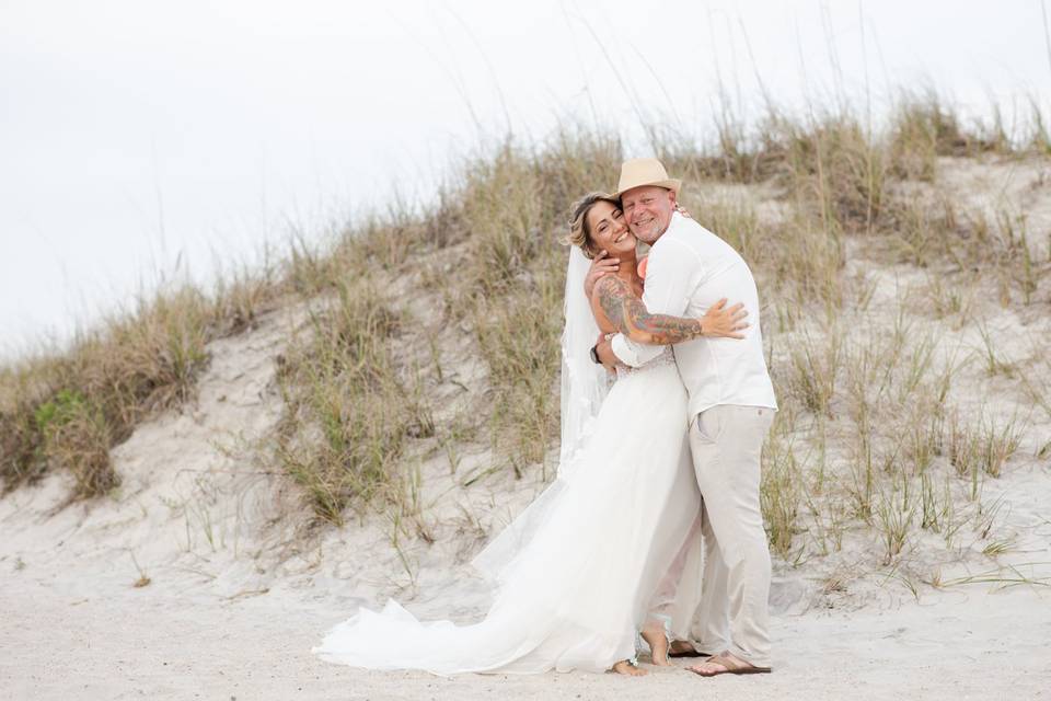 Just married on Tybee!