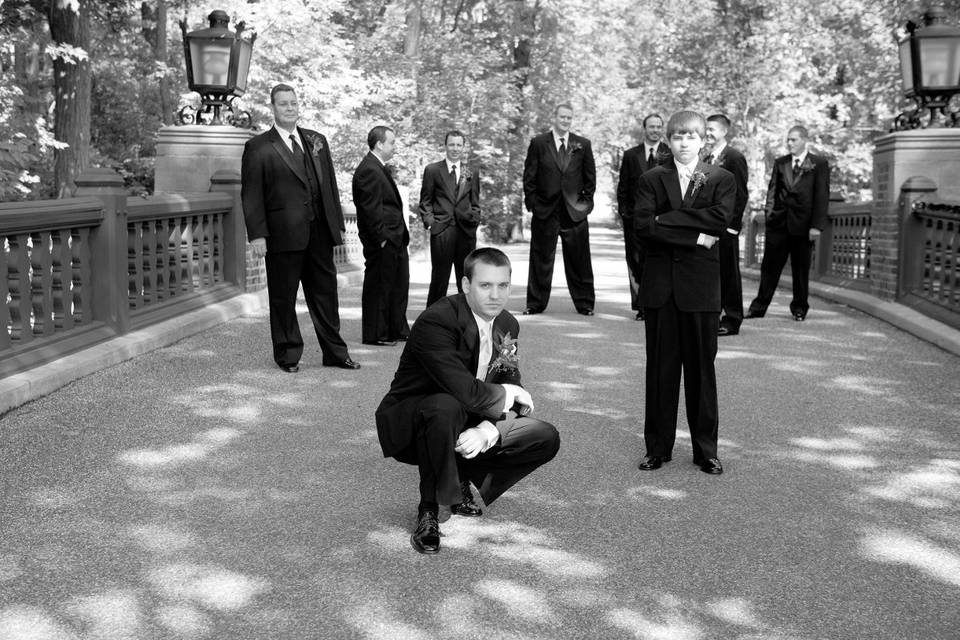 Groom with groomsmen