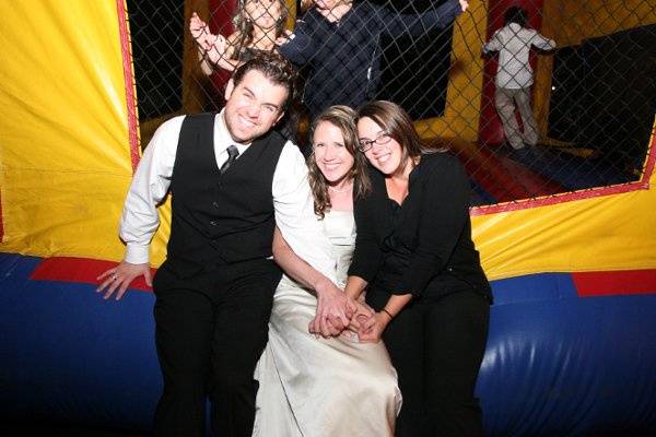 Fun Tent Wedding in Concord, MA
Ceremony in Winchster, MA
Moon Bounce for the young guests