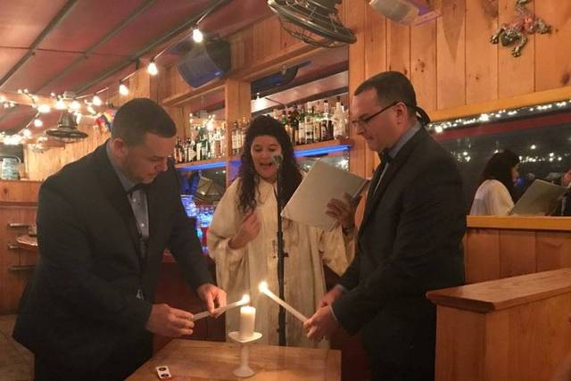 Lighting the candle