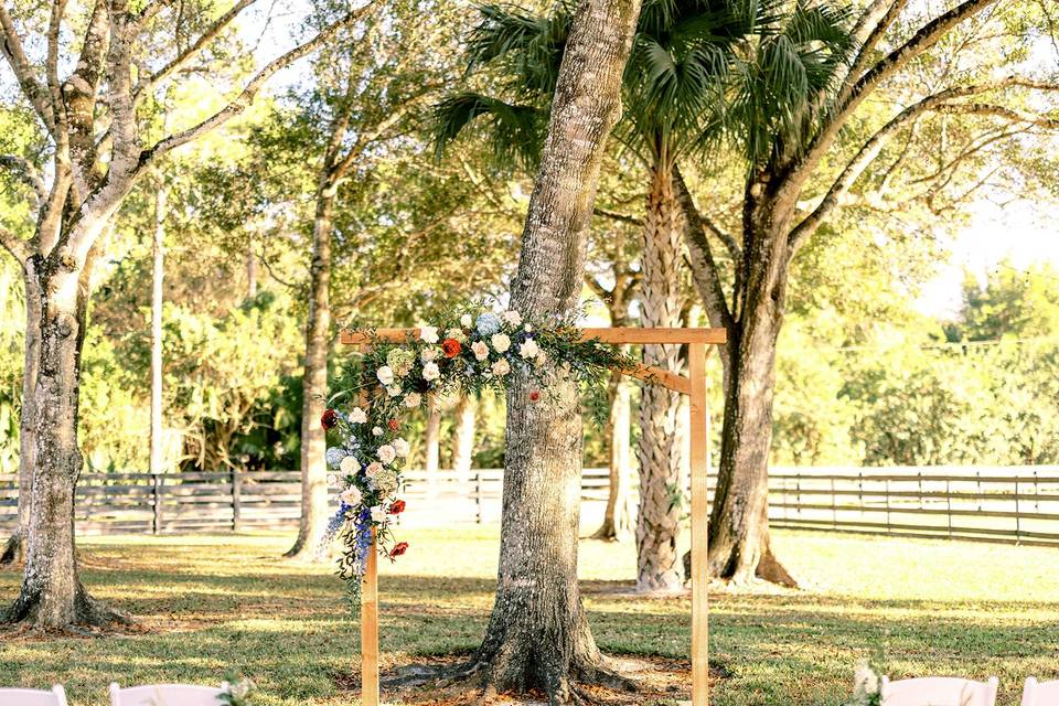 LJR Ceremony Wooden Arch