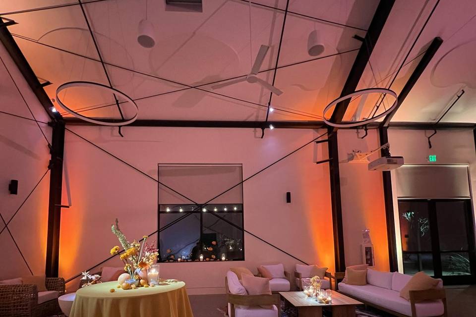 Longe set-up in Great Room