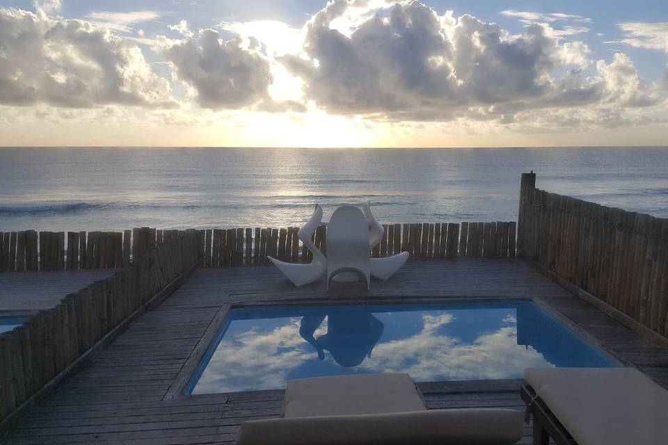 Pool and beach view