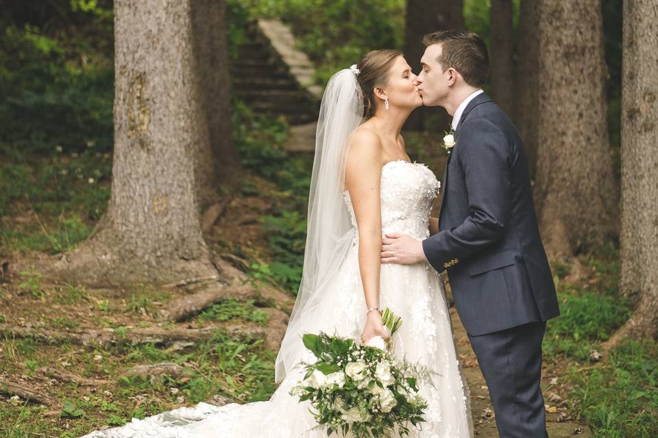 Mayernik center bride & groom