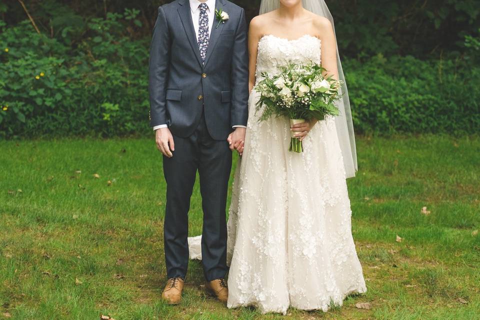 Mayernik center bride & groom