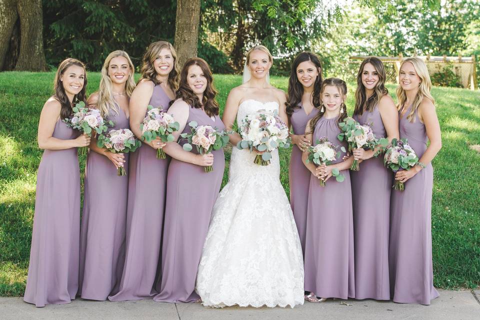 West end overlook bridesmaids