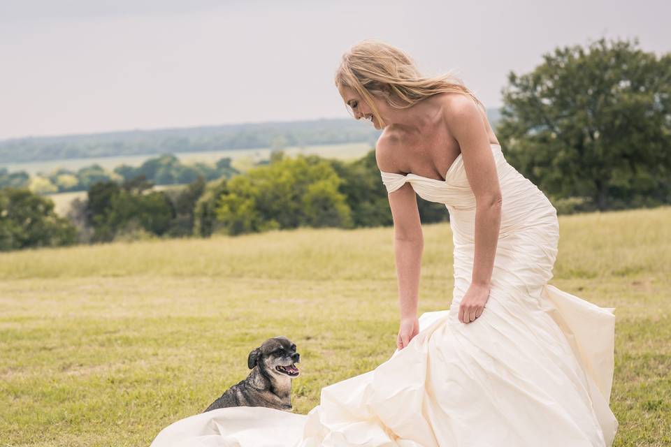 Bride's biggest fan