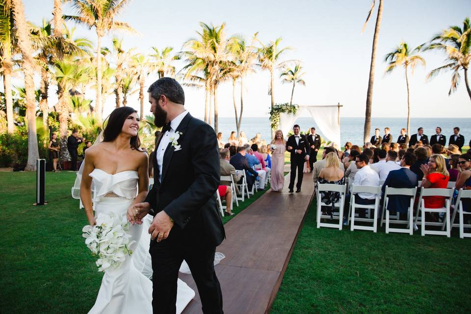 Wedding ceremony setup